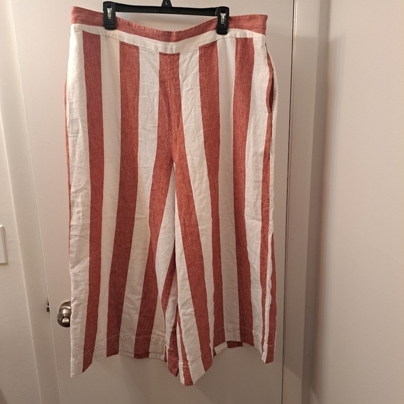Madewell Huston Pull-on Crop Pants in Bold Stripe. Size 2XT - Picture 2 of 7